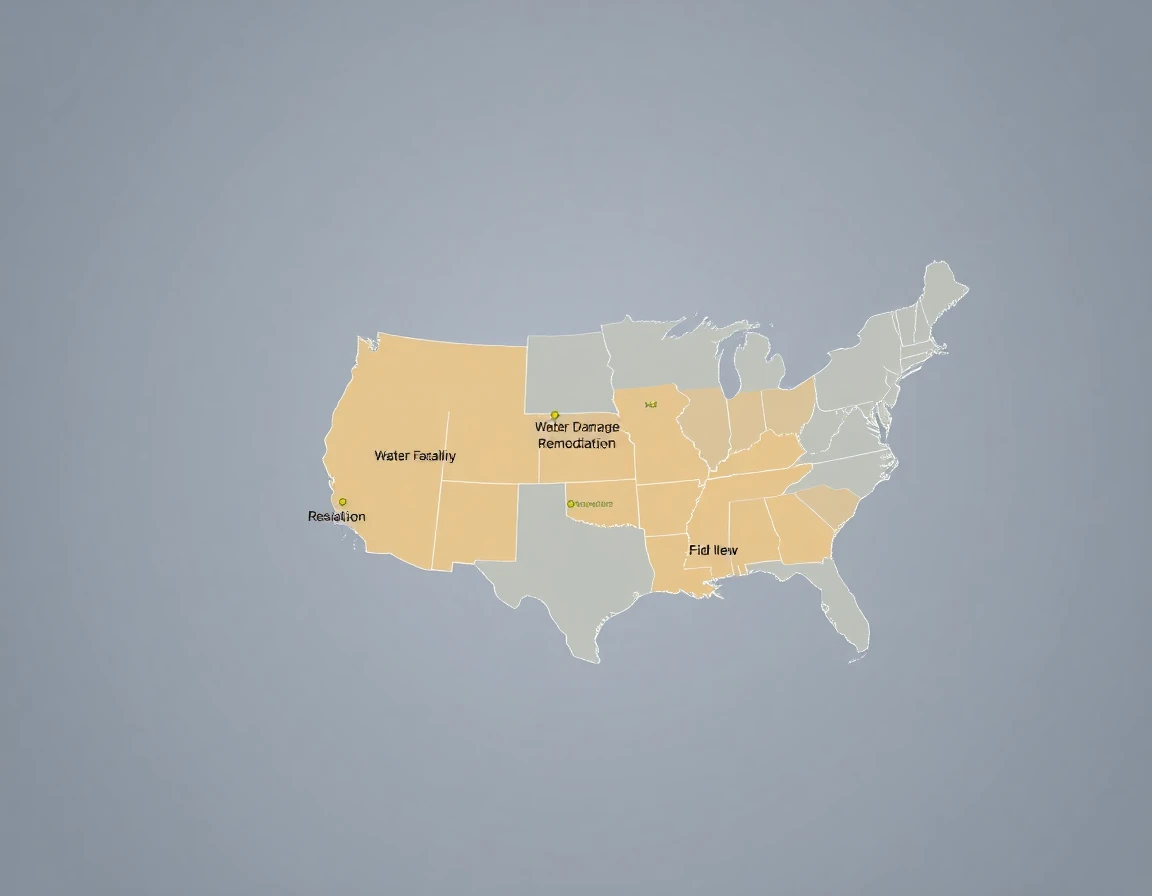 Water Damage Service Areas Map